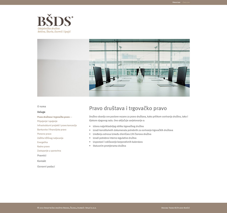 BŠDS website programming